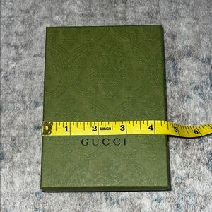 Gucci Green Embossed Box 4.5 x 6 x 1.3